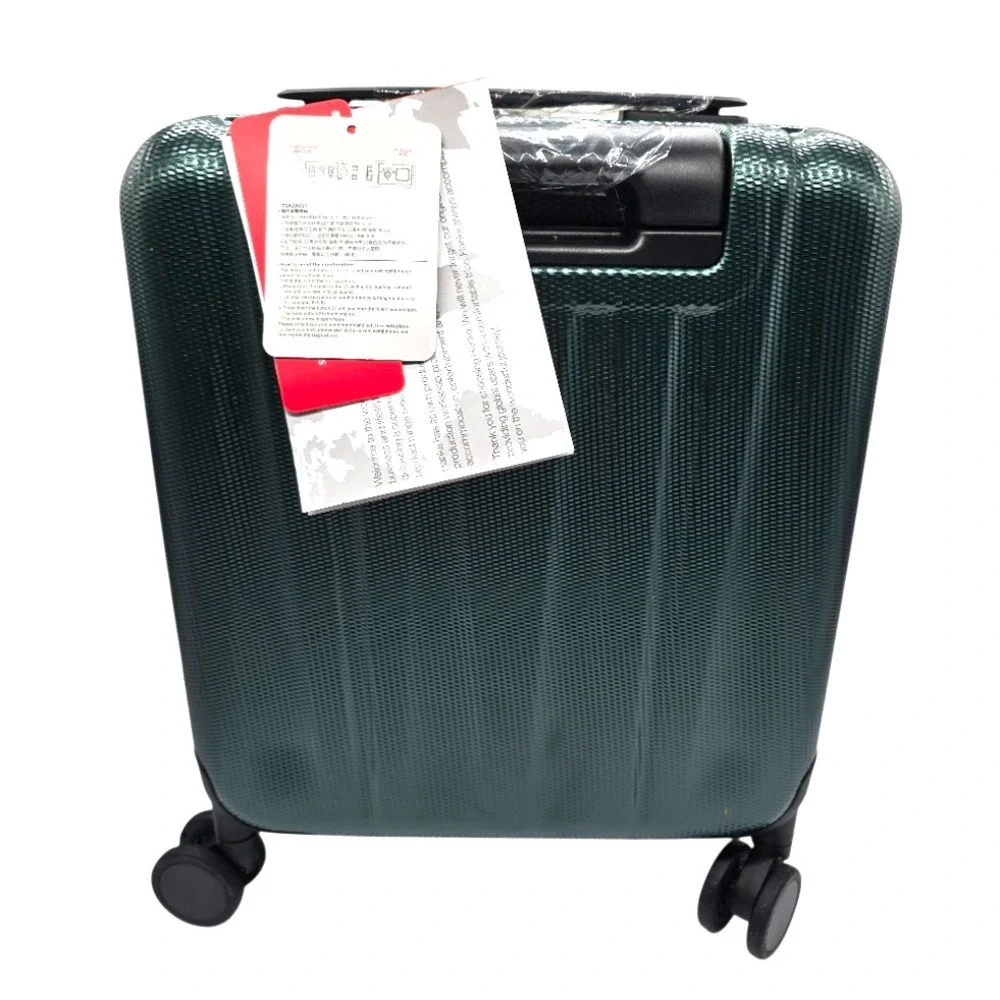 Hanke 16in Underseat Carry‎ On Luggage Hardshell Top Opening 26.2L Dark Green